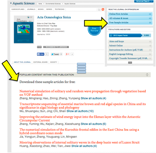 Make use of sample articles